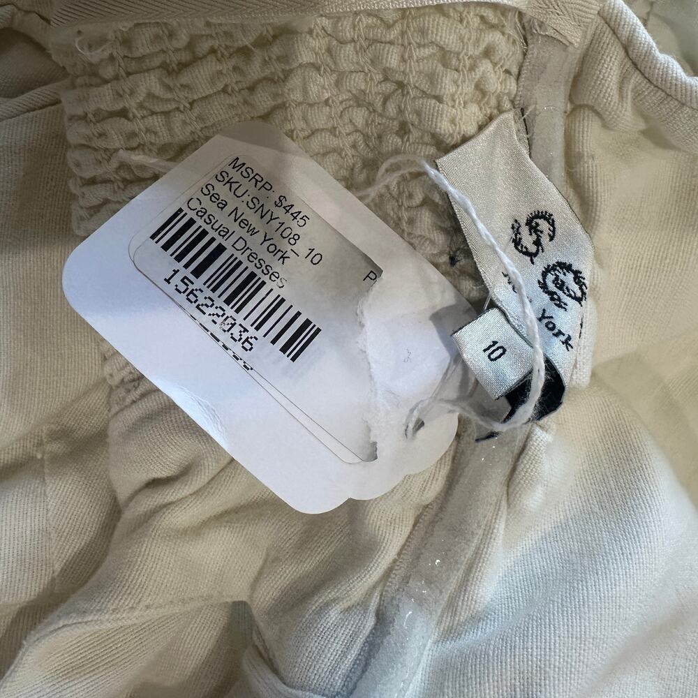 Sea New York White Strapless Midi Dress Size 10 Bridal Cotton Designer $445 - Picture 13 of 13